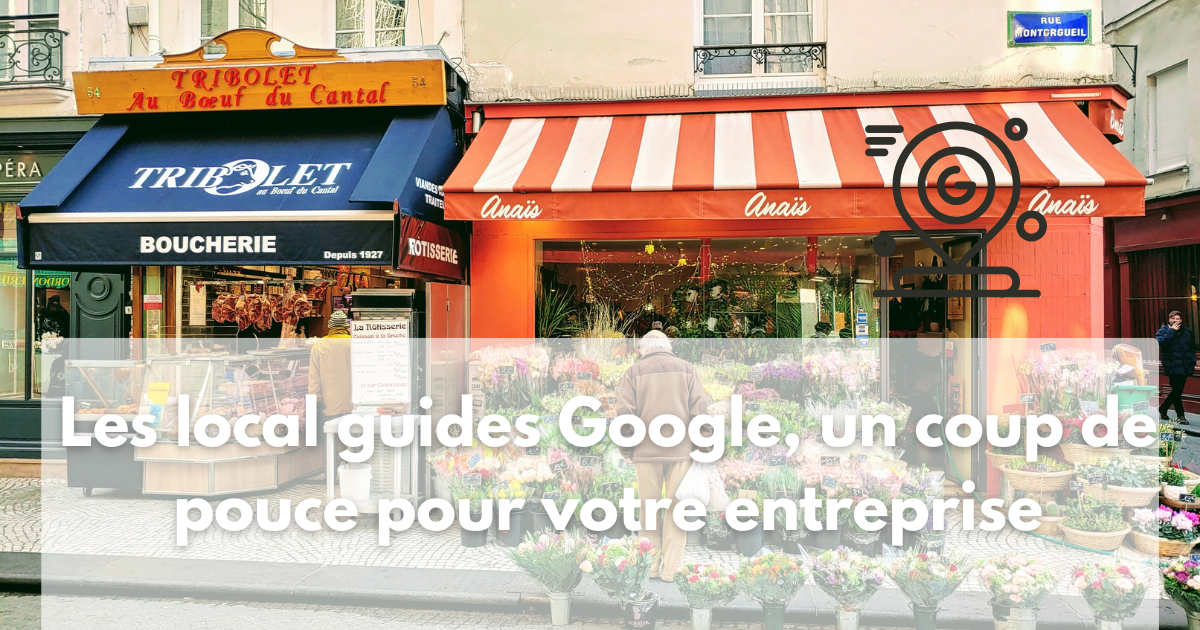 Rue commerçante illustrant les avantages du programme Local Guide pour les entreprises locales.